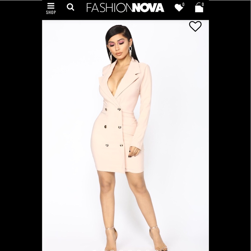 Enterprise Blazer Dress - Blush